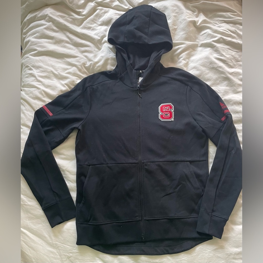 NC State adidas full zip hooded top